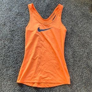 Orange nike pro workout tank